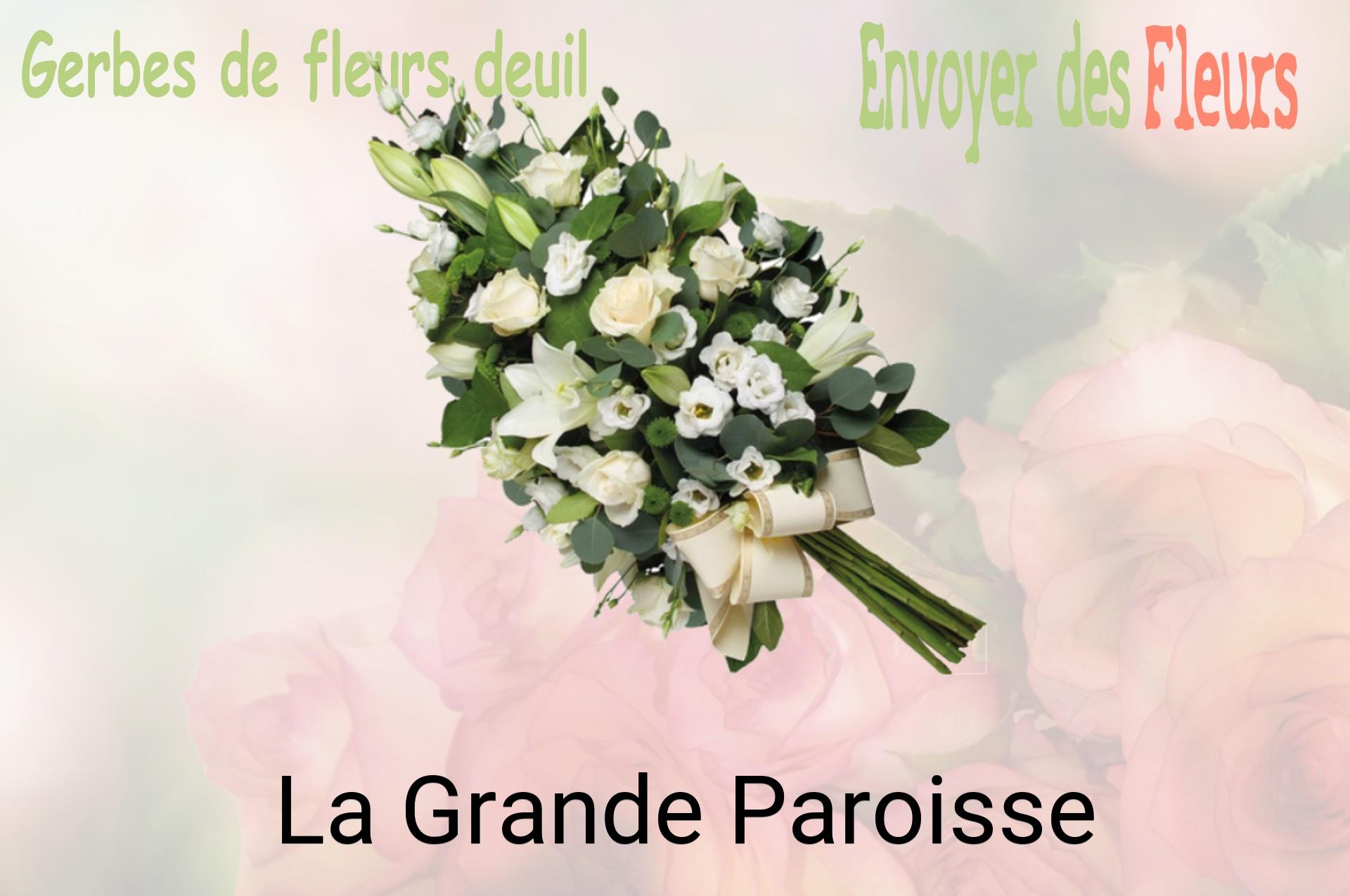 Gerbe de fleurs de deuil livrée à La Grande-Paroisse